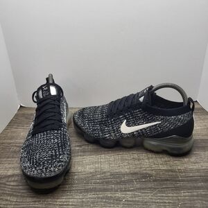 Nike Air VaporMax Flyknit 3 Oreo Womens Size 8.5 Black Running Shoes Sneakers